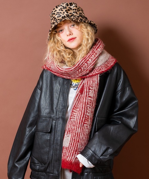 ankoROCK マフラー ストール an meets zakka ストライプクラッシュ