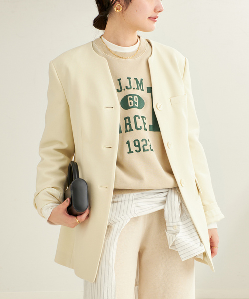 plage（プラージュ） ノーカラージャケット 38 ブラック レディース