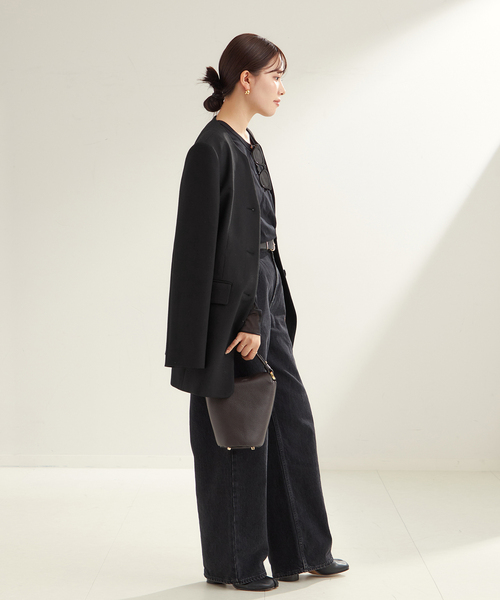 plage（プラージュ） ノーカラージャケット 38 ブラック レディース