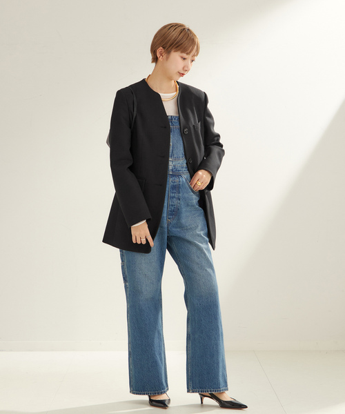 plage（プラージュ） ノーカラージャケット 38 ブラック レディース