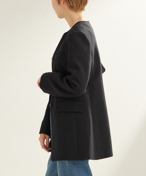 plage（プラージュ） ノーカラージャケット 38 ブラック レディース