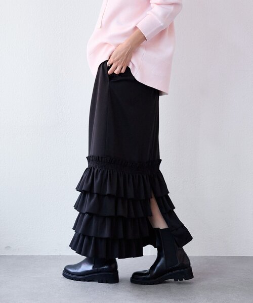 RIVE DROITE（リヴドロワ） スカート 「着映え」フリルタイトスカート