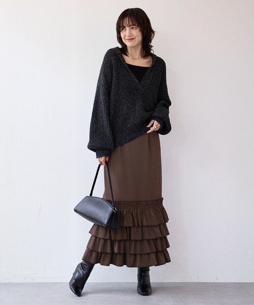 RIVE DROITE（リヴドロワ） スカート 「着映え」フリルタイトスカート