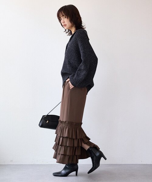 RIVE DROITE（リヴドロワ） スカート 「着映え」フリルタイトスカート