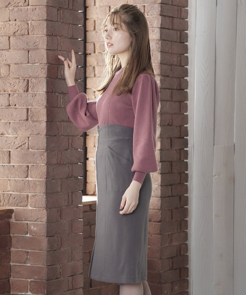 「12Twelve Agenda」 タイトスカート S ネイビー レディース_画像3