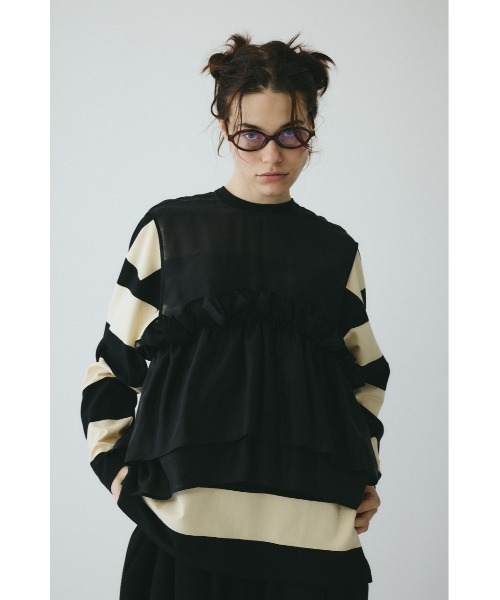 極美品✨【Ｒ by高橋リタ】ヘムライン バルーンヘム フレアブラウス バルーンヘムブラウス【7分袖】 (RBL25201-10) | &ress | 紳士服