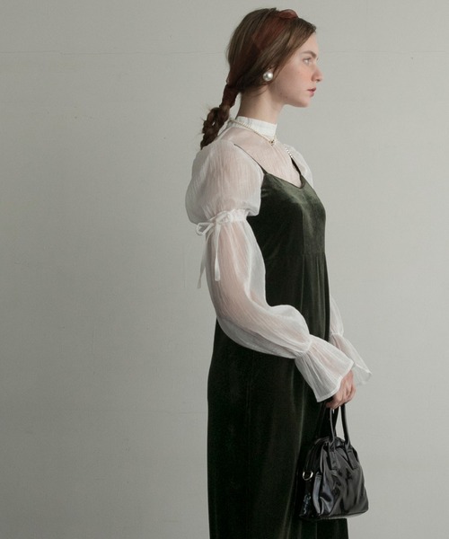 「BONLECILL noir」 サロペットスカート FREE オリーブ レディース_画像8