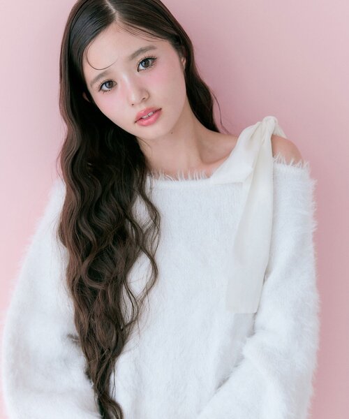 「OLIVE des OLIVE」 ニットワンピース FREE サックスブルー レディース_画像4