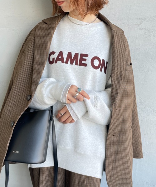 AMERICANA（アメリカーナ） トレーナー スウェット 裏起毛 GAME ON 
