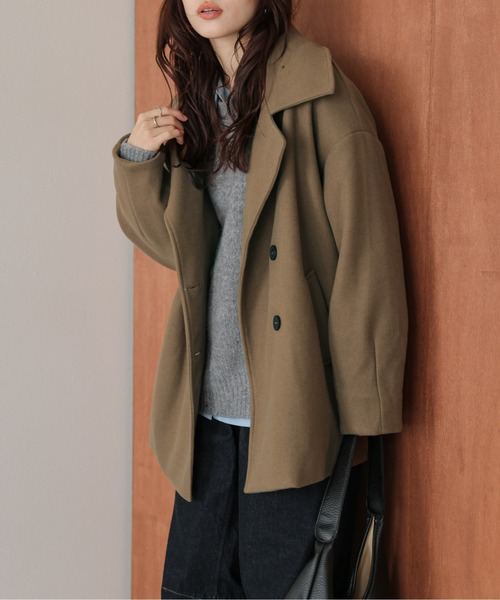 ステンカラーコート コート スタンドカラーミドルコート レディース