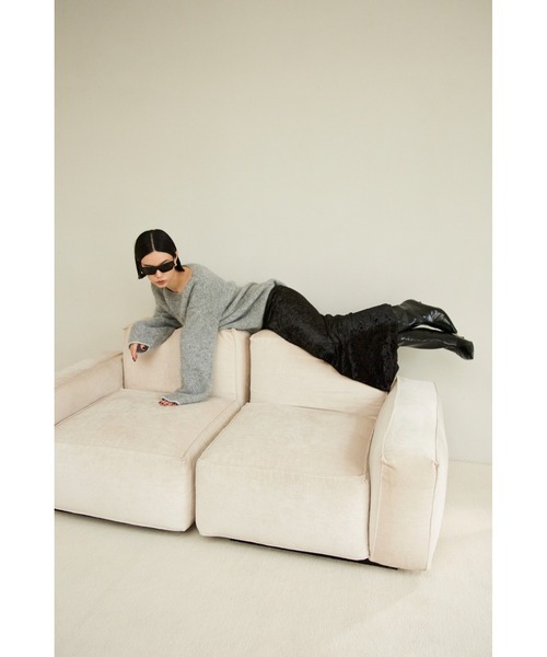 「MIESROHE」 長袖ニット FREE ライトベージュ レディース_画像2