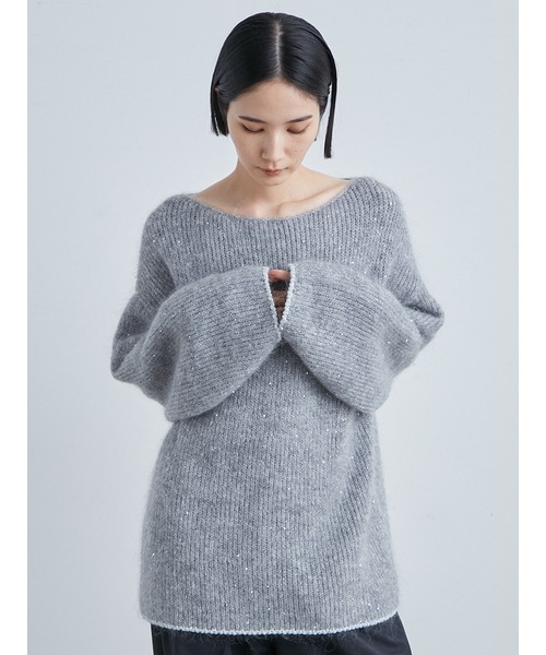 「MIESROHE」 長袖ニット FREE ライトベージュ レディース_画像4