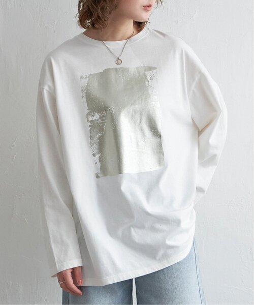 「notch.」 長袖カットソー M オフホワイト レディース_画像4