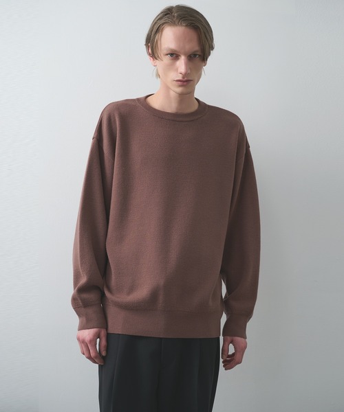 セーター ニット 「STUDIOUS」CASHMERE WOOL CREWNECK KNIT メンズ