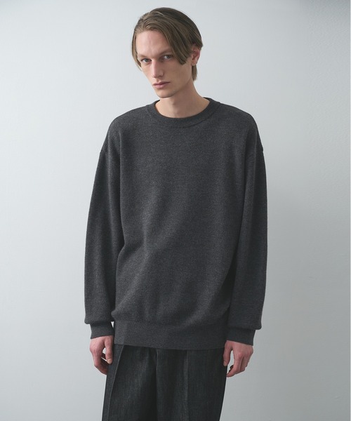 セーター ニット 「STUDIOUS」CASHMERE WOOL CREWNECK KNIT メンズ