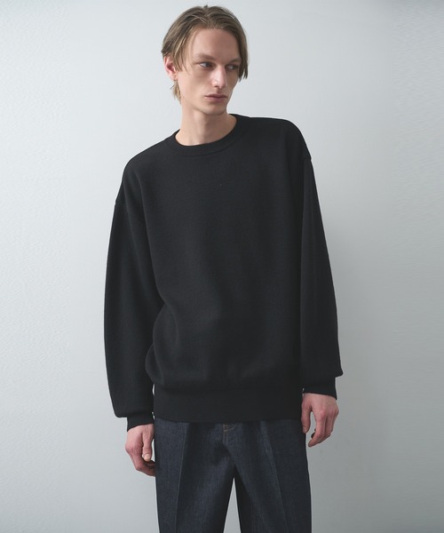 セーター ニット 「STUDIOUS」CASHMERE WOOL CREWNECK KNIT メンズ