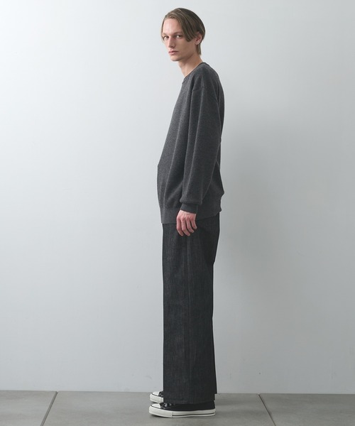 セーター ニット 「STUDIOUS」CASHMERE WOOL CREWNECK KNIT メンズ