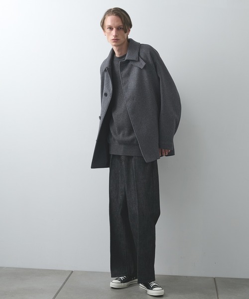 セーター ニット 「STUDIOUS」CASHMERE WOOL CREWNECK KNIT メンズ