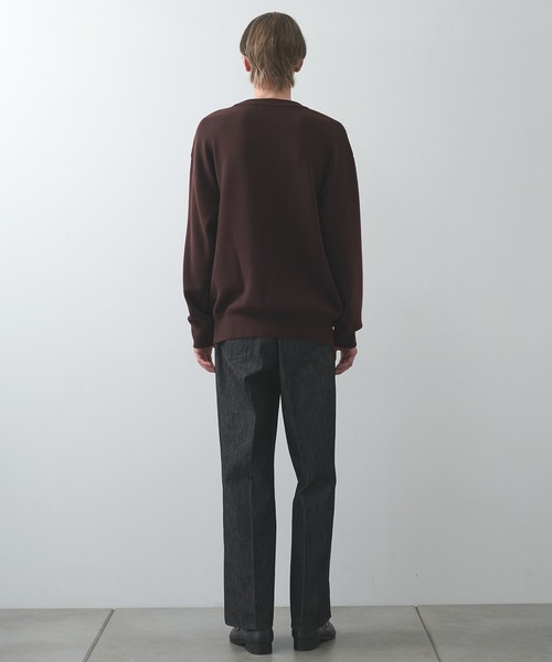 セーター ニット 「STUDIOUS」CASHMERE WOOL CREWNECK KNIT メンズ