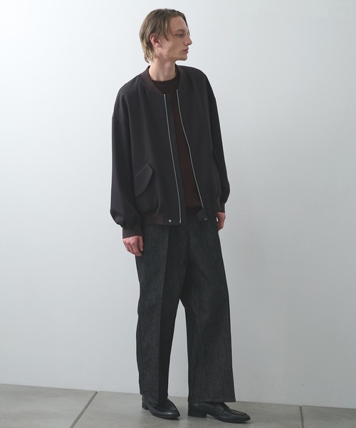 セーター ニット 「STUDIOUS」CASHMERE WOOL CREWNECK KNIT メンズ