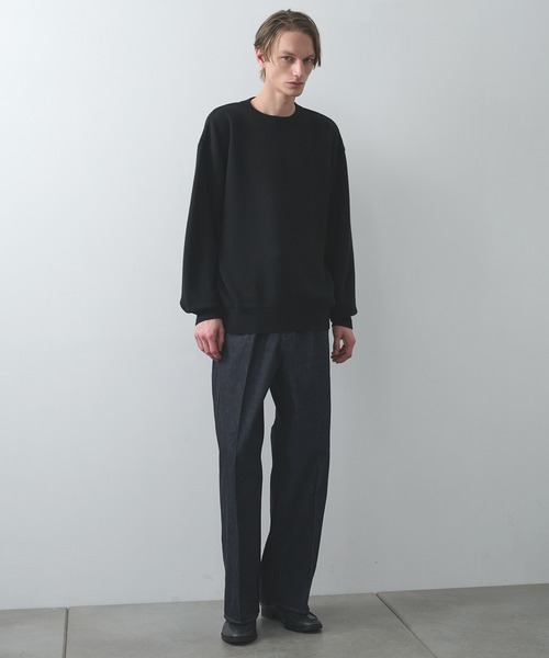 セーター ニット 「STUDIOUS」CASHMERE WOOL CREWNECK KNIT メンズ