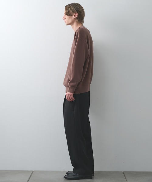 セーター ニット 「STUDIOUS」CASHMERE WOOL CREWNECK KNIT メンズ