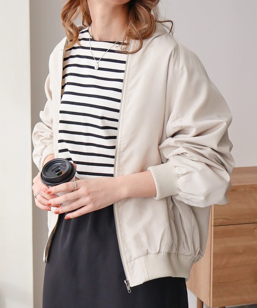 「Social GIRL」 ブルゾン M ブラック レディース_画像5