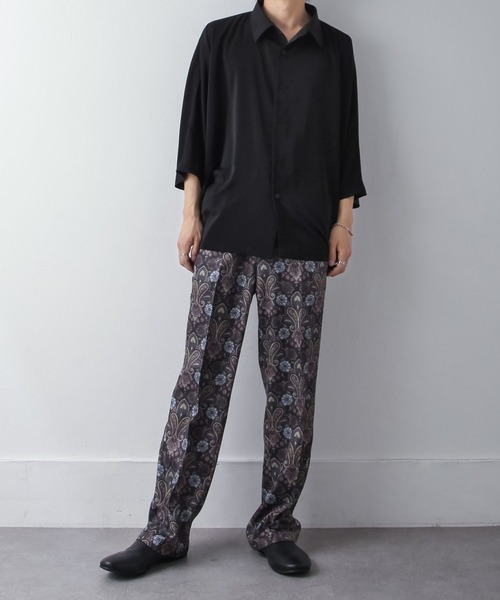 「Nilway」 長袖シャツ LARGE ライトグレー メンズ_画像5