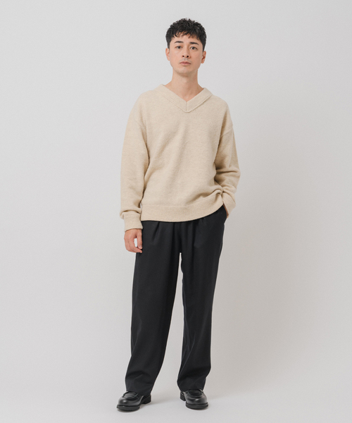 【NEW】エディフィス（EDIFICE）/ETS．MATERIAUX(マテリオ) シャギー Vネック ニット EDIFICE（エディフィス） セーター ニット ETS.MATERIAUX(マテリオ