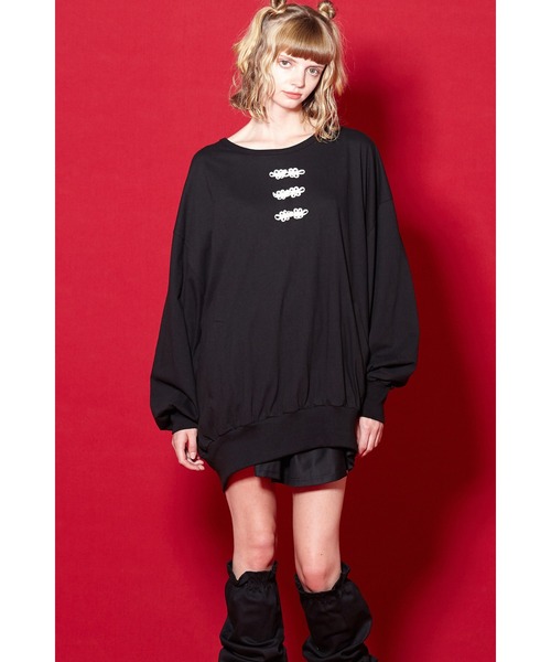 「ankoROCK」 長袖Tシャツ ONE SIZE ブラック メンズ_画像2