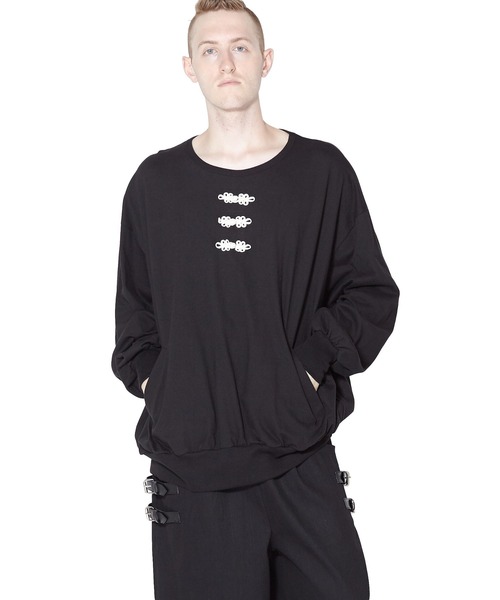 「ankoROCK」 長袖Tシャツ ONE SIZE ブラック メンズ_画像3