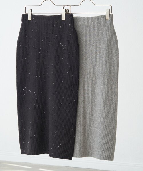 「Spick & Span」 ニットスカート 36 ブラック レディース_画像2