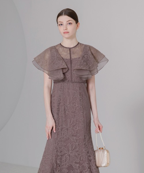 「Leja」 ノースリーブワンピース SMALL パープル レディースの画像