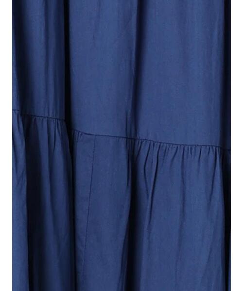 「TSUHARU by Samansa Mos2」 半袖ワンピース フリ- ブラック レディース_画像8