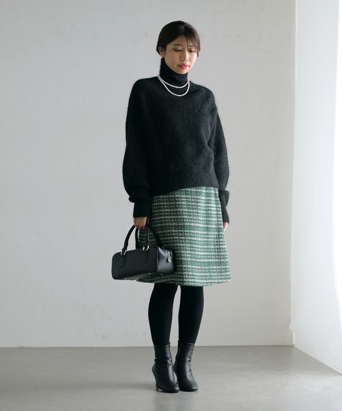 「La TOTALITE」 スカート 36 ネイビー レディース_画像3