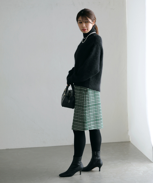 「La TOTALITE」 スカート 36 ネイビー レディース_画像4