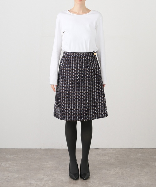 「La TOTALITE」 スカート 36 ネイビー レディース_画像7