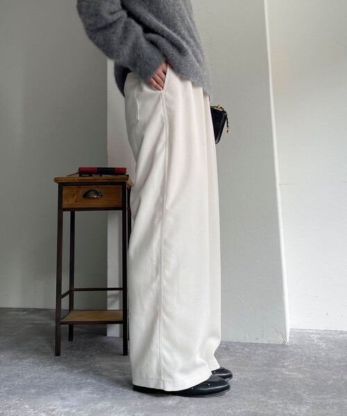 「fredy emue」 イージーパンツ 38 サックスブルー レディース_画像7