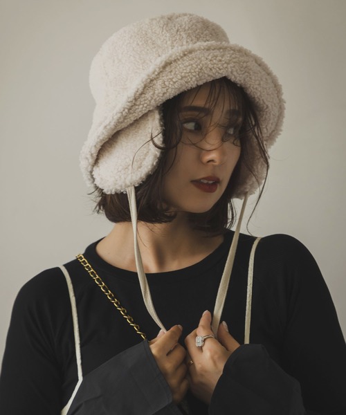 「rectangle」 ハット FREE ブラック レディース_画像6