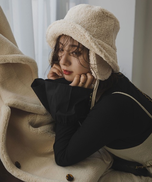 「rectangle」 ハット FREE ブラック レディース_画像9