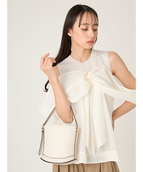 本日限定【美品】FRAY I.Dミニバッグ　カゴバッグ FRAY I.D（フレイ・アイディー） ハンドバッグ カーブラインミニ