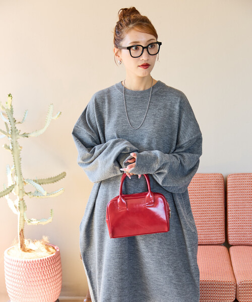 「FREAK'S STORE」 ニットワンピース フリ- ダークブラウン レディース_画像3