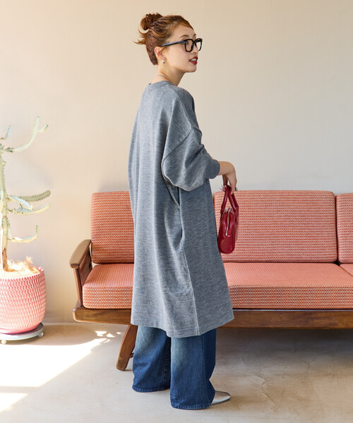 「FREAK'S STORE」 ニットワンピース フリ- ダークブラウン レディース_画像4