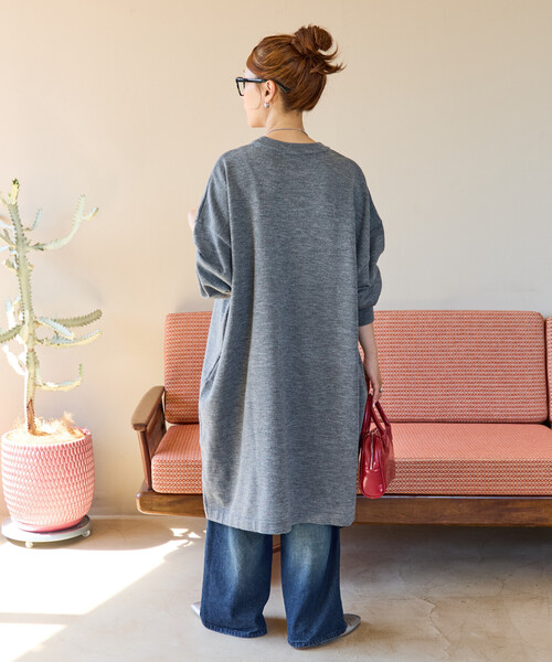 「FREAK'S STORE」 ニットワンピース フリ- ダークブラウン レディース_画像5