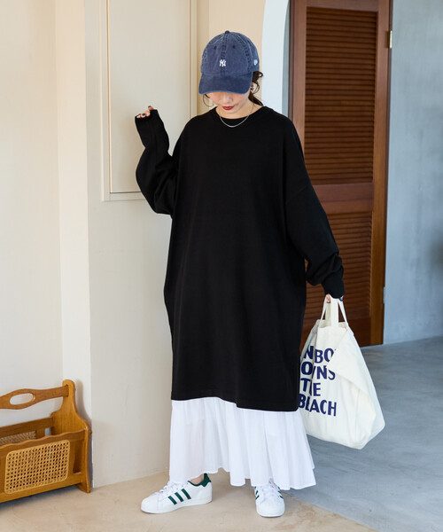 「FREAK'S STORE」 ニットワンピース フリ- ダークブラウン レディース_画像8