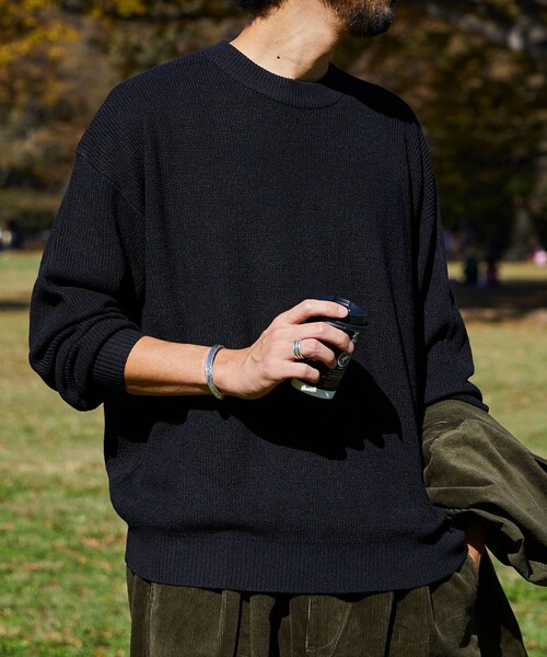 「FREAK'S STORE」 長袖ニット 0 ブラック メンズ_画像6