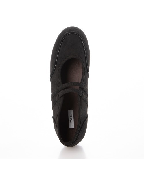 「EVOL」 フラットパンプス 24.5cm ブラック レディース_画像5