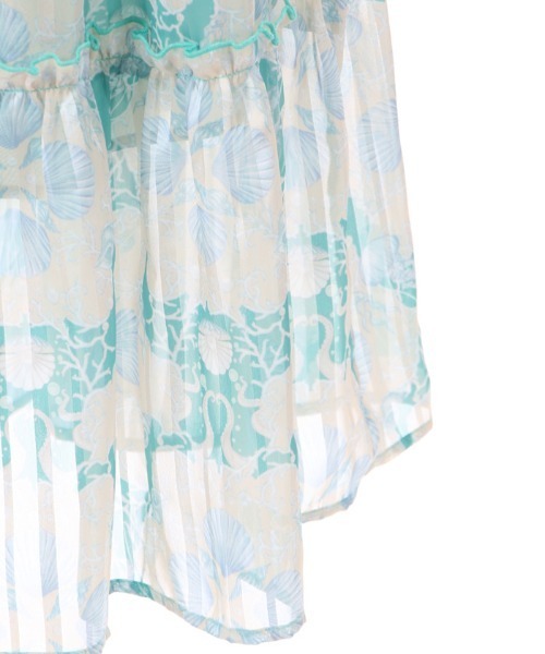 「axes femme POETIQUE」 ノースリーブワンピース MEDIUM グリーン レディース_画像6