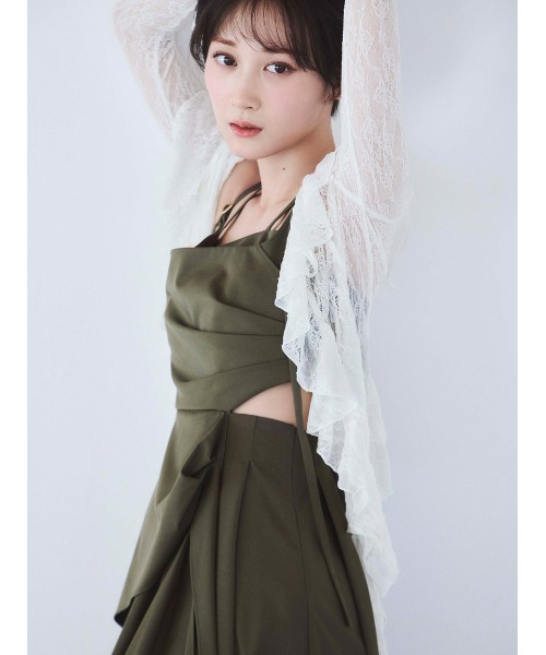 SNIDEL（スナイデル） tシャツ カットレースフリルプルオーバー