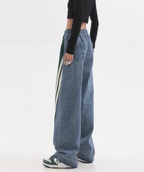 「BARELY BLUE」 イージーパンツ S ブラック レディース_画像3